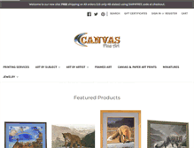 Tablet Screenshot of canvasfineart.com